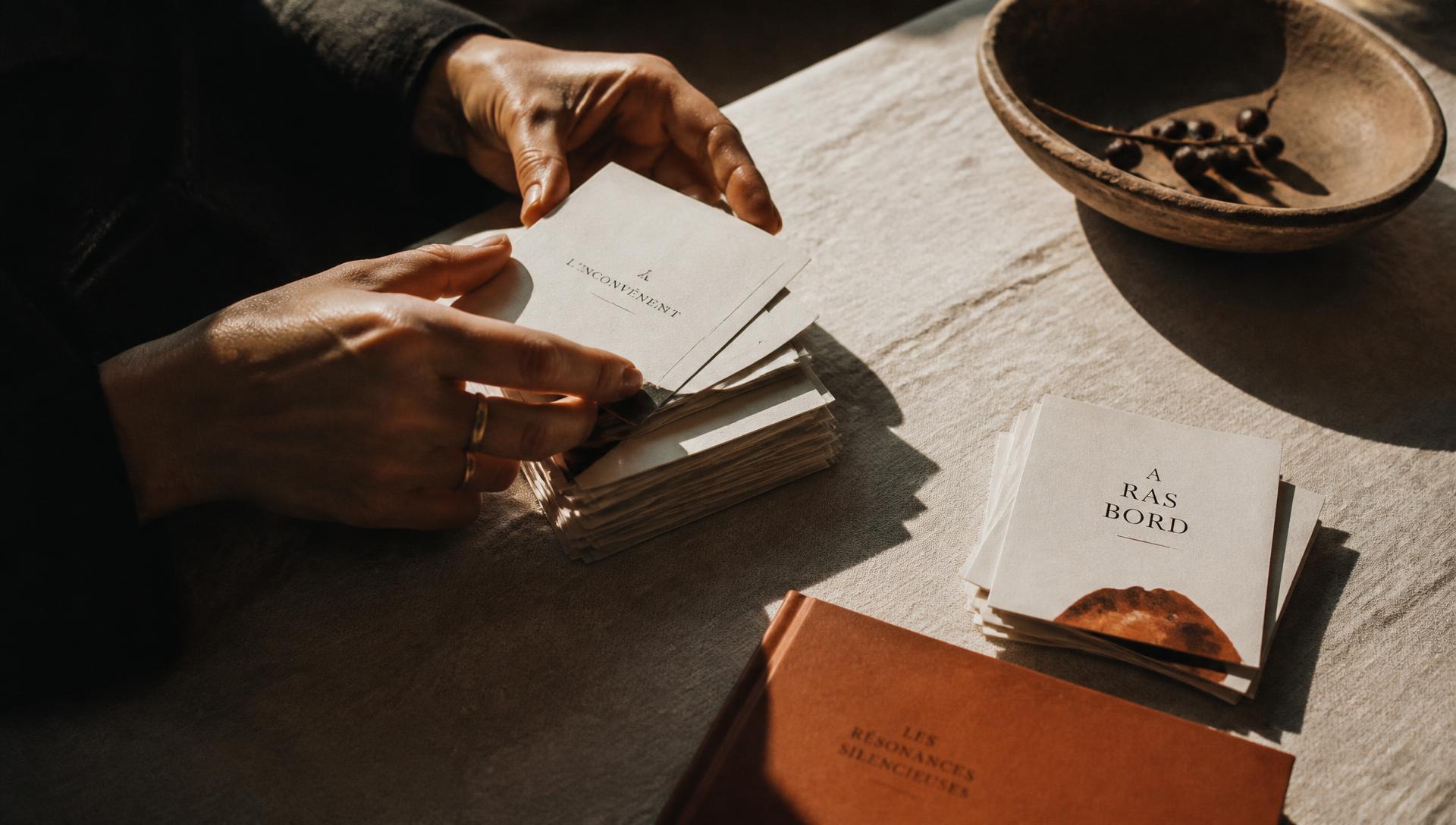 Cards being sorted and filtered, a metaphor for testing alignment.